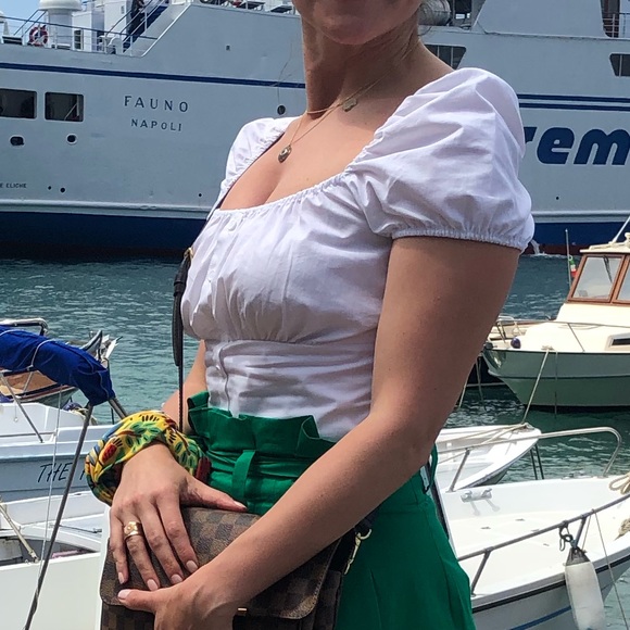 Zara white cotton top. Size “L” but more “M” - Picture 5 of 5